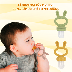 Túi Nhai Ăn Dặm, Núm Nhai Ăn Dặm Cho Bé Chống Hóc Coniu Gồm 3 Size Chất Liệu Silicone Mềm Mại (Hộp 01 Chiếc)