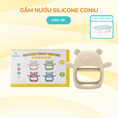 Gặm Nướu Silicone Coniu Siêu Mềm Giúp Giảm Ngứa Nướu An Toàn Cho Bé (Có Hộp Đựng)
