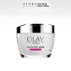 Kem Dưỡng Ẩm Olay Luminous Niacinamide + AHA Cream 50g Chính Hãng - Dưỡng Sáng Da, Mờ Thâm, Cấp Ẩm Hiệu Quả