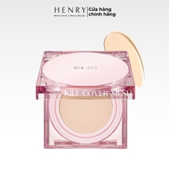 Cushion Clio Kill Cover Mesh Glow SPF50+, PA++++ #2BP Lingerie, #3BY Linen (Vuông Hồng, kèm 1 lõi))