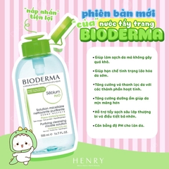 Nước Tẩy Trang Bioderma Sensibio H2O & Sebium H2O Đủ Size (500ml - 850ml)