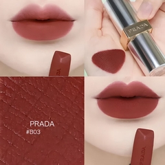 [Mini 1.3g] Son Lì Prada Monochrome Hyper Matte Lip #B03 Mahogany Nâu Đỏ Đất Trầm Ấm, Thời Thượng