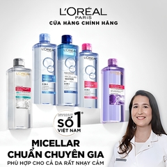 [XANH ĐẬM] Nước Tẩy Trang L'Oreal Tươi Mát Cho Da Dầu, Da Hỗn Hợp Micellar Water 3-in-1 Refreshing 400ml