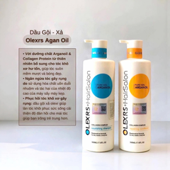 Set Dầu Gội + Xả Olexrs Argan Oil Collagen Hair Salon 960ml x 2 – Phục Hồi Tóc Khô Xơ, Dưỡng Tóc Mềm Mượt Chuẩn Salon