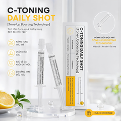 Hộp 2 Ống Tinh Chất Differ&Deeper C-Toning Daily Shot 2.5ml x 2 – Hỗ Trợ Làm Sáng Da, Cải Thiện Tông Màu Và Tăng Độ Rạng Rỡ