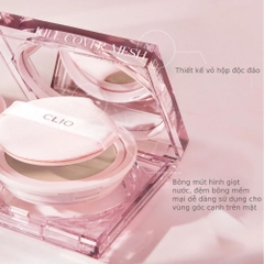 Cushion Clio Kill Cover Mesh Glow SPF50+, PA++++ #2BP Lingerie, #3BY Linen (Vuông Hồng, kèm 1 lõi))