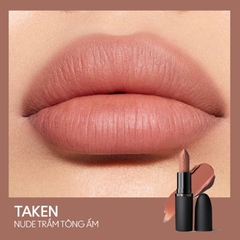 Son MAC Powder Kiss Lipstick #912 Taken Nude 3g – Son Lì Mờ Hazy Matte Màu Đỏ Beige Ấm Thời Thượng