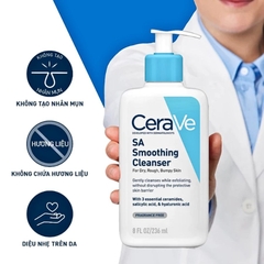 [Hàng Công Ty] Sữa Rửa Mặt CeraVe SA Smoothing Cleanser 236ml Giải Pháp Cho Da Sần Sùi, Mụn Ẩn