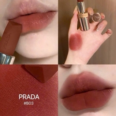 [Mini 1.3g] Son Lì Prada Monochrome Hyper Matte Lip #B03 Mahogany Nâu Đỏ Đất Trầm Ấm, Thời Thượng