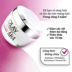 Kem Dưỡng Ẩm Olay Luminous Niacinamide + AHA Cream 50g Chính Hãng - Dưỡng Sáng Da, Mờ Thâm, Cấp Ẩm Hiệu Quả