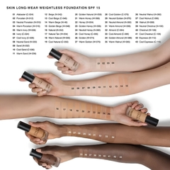 Kem Nền Bobbi Brown Skin Long Wear Weightless Foundation SPF 15 PA++ 30ml #Warm Beige W046 – Kiềm Dầu, Lâu Trôi, Lớp Nền Mỏng Nhẹ