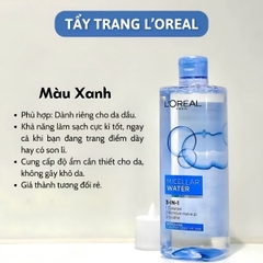 [Hàng Công Ty] Nước Tẩy Trang L'Oréal Micellar Water Refreshing 400ml – Làm Sạch Sâu, Dịu Nhẹ Cho Da Dầu & Da Nhạy Cảm