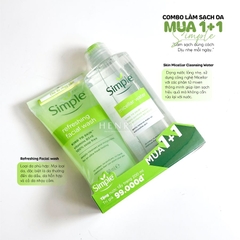 Set Làm Sạch Da Toàn Diện Simple Nước Tẩy Trang 200ml & Sữa Rửa Mặt 150ml
