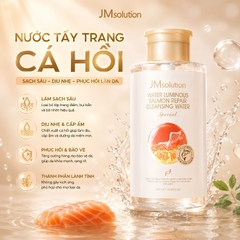 Nước Tẩy Trang JM Solution Trứng Cá Hồi Water Luminous Salmon Repair Cleansing Water 850ml – Làm Sạch Sâu, Dưỡng Ẩm & Dịu Nhẹ Cho Mọi Loại Da