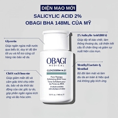 [Hàng Công Ty] Toner BHA Obagi Clenziderm M.D. Pore Therapy 148ml Kháng Viêm, Sạch Sâu Lỗ Chân Lông & Ngăn Ngừa Mụn Cấp Tốc