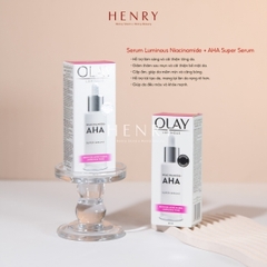Serum Olay Luminous Niacinamide + AHA Super Serum 30ml – Tinh Chất Làm Sáng Da, Mờ Thâm Và Tái Tạo Làn Da Rạng Rỡ