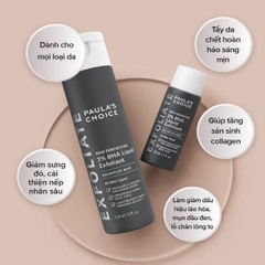 [Hàng xách tay] Dung Dịch Tẩy Da Chết Paula's Choice Skin Perfecting 2% BHA Liquid Exfoliant – Hỗ Trợ Giảm Mụn Đầu Đen, Làm Sạch Lỗ Chân Lông & Cải Thiện Kết Cấu Da