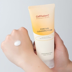 [ Hàng Công ty] Sữa Rửa Mặt Dưỡng Sáng Cell Fusion C Pore Sun Cleanser 150ml - Làm Sạch Sâu, Hỗ Trợ Giảm Thâm & Dưỡng Da Rạng Rỡ
