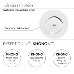 Serum Ekseption Hyaluronic ZnPCA Mixlab 75ml – Kiềm Dầu, Hỗ Trợ Giảm Mụn & Cấp Ẩm Cho Da Dầu