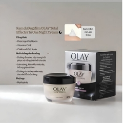 [Hàng Công Ty] Kem Dưỡng Da Ban Đêm Olay Total Effects 7 In One Night Cream 50g – Hỗ Trợ Ngăn Ngừa 7 Dấu Hiệu Lão Hóa Da