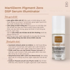 MartiDerm Pigment Zero DSP Serum Illuminator 30ml – Serum Làm Sáng Da, Hỗ Trợ Mờ Đốm Nâu Và Đều Màu Da