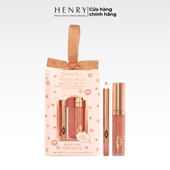 Set Son Bóng & Chì Kẻ Môi Charlotte Tilbury Mini Pillow Talk Glossy Lip Kit (Gồm 3 Phiên Bản: Original / Medium / Fair)