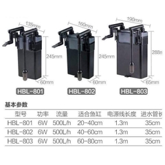 Lọc Treo Sunsun HBL-801, HBL-802, HBL-803 Dành Cho Bể Cá Từ 20-80cm Hàng Chất Lượng