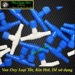 Van Oxy Xanh Hồ Cá Loại Tốt, Có Khấc Giữ Dây Chắc Chắn và Kín Hơi