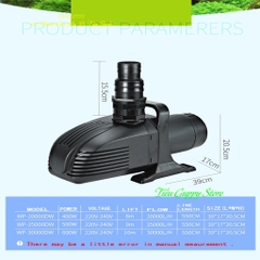 Máy Bơm Đẩy Cao SOBO Chuyên Dùng Cho Hồ Cá KOI WP-10000 - 20000 - 25000 - 30000 lít/giờ