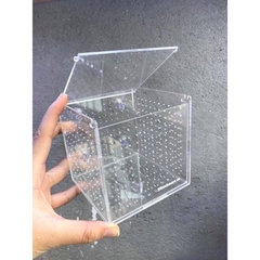 Box Tép và Lồng Dưỡng Cá bằng Mica Siêu Trong - KT: 10x10x10 và 20x10x10cm