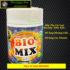 BIOMIX Plus 3 in 1 - Men Vi Sinh Đậm Đặc Cho Hồ Cá, Tép, Thủy Sinh (Hủ 100gram)