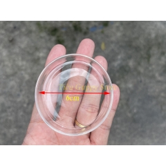 Chén Thuỷ Tinh hình tròn Đựng thức ăn, trùng chỉ cho Cá và Tép (đường kính 6cm)