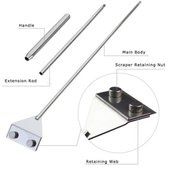 Dao Cạo Rêu Mufan - Chất Liệu Inox 304 Bền Bì - Chuyên Loại Bỏ Rêu Hại và Vệ Sinh Hồ Cá (Chiều Dài 46cm và 65cm)