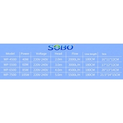 Máy Bơm Chìm SOBO WP-5500, WP-6500, WP-7500