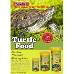 Thức Ăn Cho Rùa Cảnh TAIYO Turtle Food - Chuyên Dùng cho Rùa, Baba, Bò Sát (Lọ 40gram)