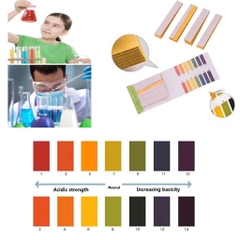 Giấy Quỳ Đo PH 1-14 | Bộ 80 Miếng, Đo pH Đa Năng Cho Nhiều Môi Trường - Kèm Bảng Màu