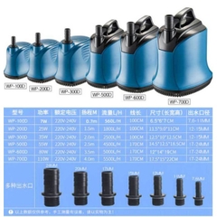 Máy Bơm Chìm Hút Đáy 360 độ chạy êm, hạn chế tiếng ồn SOBO WP-100D, WP-200D, WP-300D, WP-500D, WP-700D