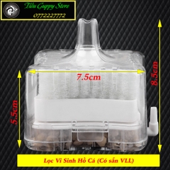 Lọc Vi Sinh Kiểu Dáng Mới, Nhựa Trong Suốt - Trang Trí Đẹp trong Hồ Cá - Có Sẵn Vật Liệu Lọc