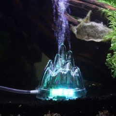 Mô hình Núi Lửa Sủi Khí có Đèn - Sản phẩm trang trí hồ cá thêm sinh động