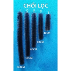 Chổi Lọc màu Đen Cho Hệ Thống Lọc Hồ Cá, Bể Cá Koi (Kích thước 40cm-60cm-80cm)