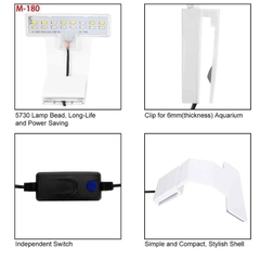 Đèn Led kẹp  M180 chuyên dụng cho hồ cá