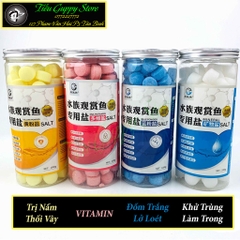 Viên Muối Khoáng Cho Hồ Cá - Muối Khoáng Viên Nén 4 Màu Hỗ Trợ Nuôi Cá Cảnh