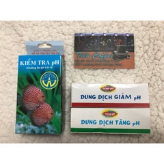 Bộ sản phẩm kiểm tra - tăng - giảm PH cho hồ cá