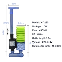 Lọc BIO Tích Hợp Máy Bơm Tặng Kèm Vật Liệu Lọc XY-2900, XY-2901, XY-2902