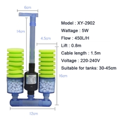 Lọc BIO Tích Hợp Máy Bơm Tặng Kèm Vật Liệu Lọc XY-2900, XY-2901, XY-2902