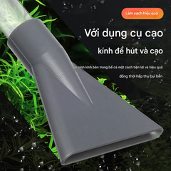Dụng Cụ Hút Cặn, Bơm Tay Thay Nước Hồ Cá Cao Cấp hiệu YEE màu xám đen (dài 1m5 - 2m6)