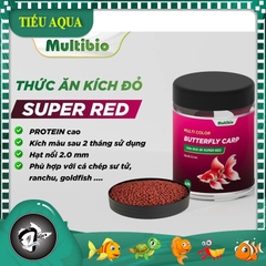 Cám kích đỏ Multi Color Super Red (Hạt nổi 3li - Hủ 300gr) - Thức Ăn Chuyên kích màu đỏ cho cá Phi tần, chép sư tử,Ranchu, Goldfish...