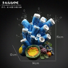 Mô Hình Núi Lửa, Bông Hoa, Ngọc Trai, San hô - Sủi Oxy - Mô Hình Trang Trí Hồ Cá