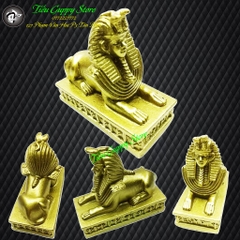 Tượng Nhân Sư Mạ Vàng Trang Trí Hồ Cá, Bonsai, Tiểu Cảnh