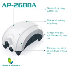 Máy Oxy Hồ Cá Hiệu JENECA 1 Vòi và 2 Vòi Sủi Êm Ái - AP1688 - AP2688